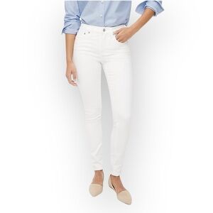 J. Crew Mid-Rise Skinny Jeans in Signature Stretch White Size 29